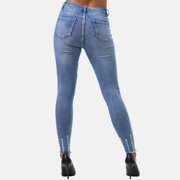 Coupe slim Jean Elara en bleu