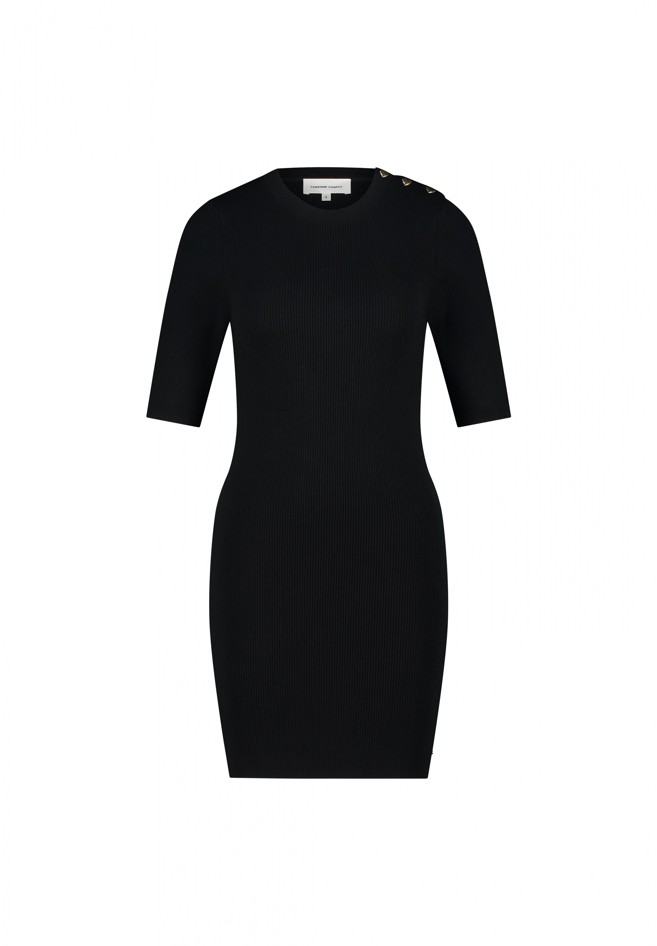 Fabienne Chapot Jurk in Zwart: voorkant