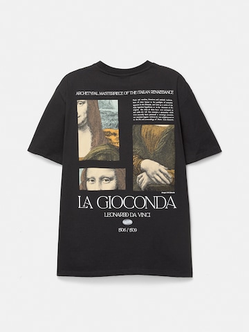 Pull&Bear Shirt 'LA GIOCONDA' in Black