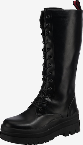 Lynfield Lace-Up Boots in Black: front