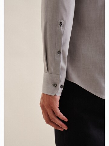 SEIDENSTICKER Slim fit Business Shirt in Grey