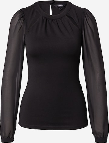 Karen Millen Shirt 'Georgette' in Zwart: voorkant