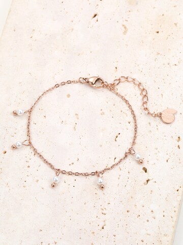 Hey Happiness Armband 'Cinque Pearl' in Goud