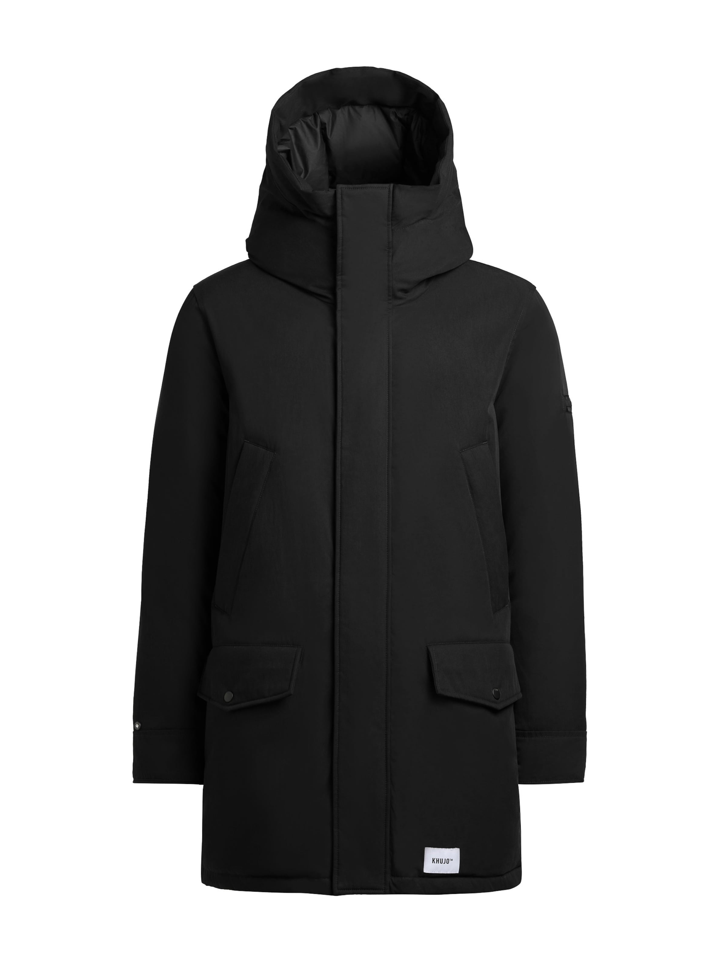 khujo Winterparka 'Kirk' in Schwarz: Vorderseite
