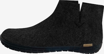 Glerups Pantolette in Schwarz: Vorderseite