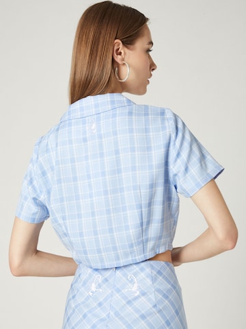 VIERVIER Blouse 'Lena ' in Blue