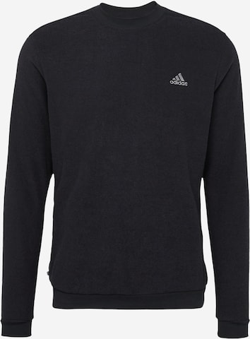 ADIDAS GOLF Athletic Sweatshirt in Black: front