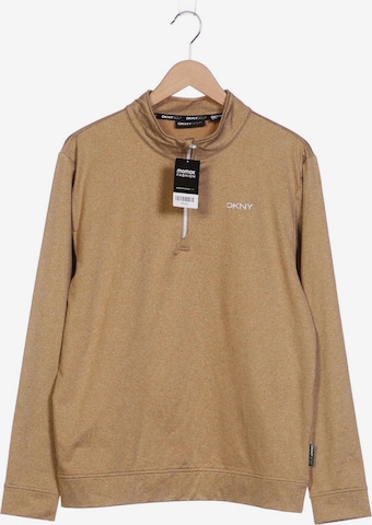 DKNY Sweatshirt & Zip-Up Hoodie in M in Beige: front