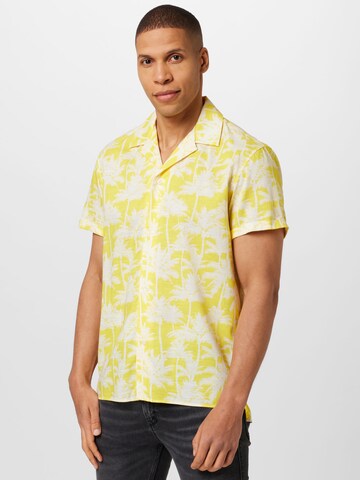 DRYKORN Regular fit Button Up Shirt 'Jan' in Yellow: front