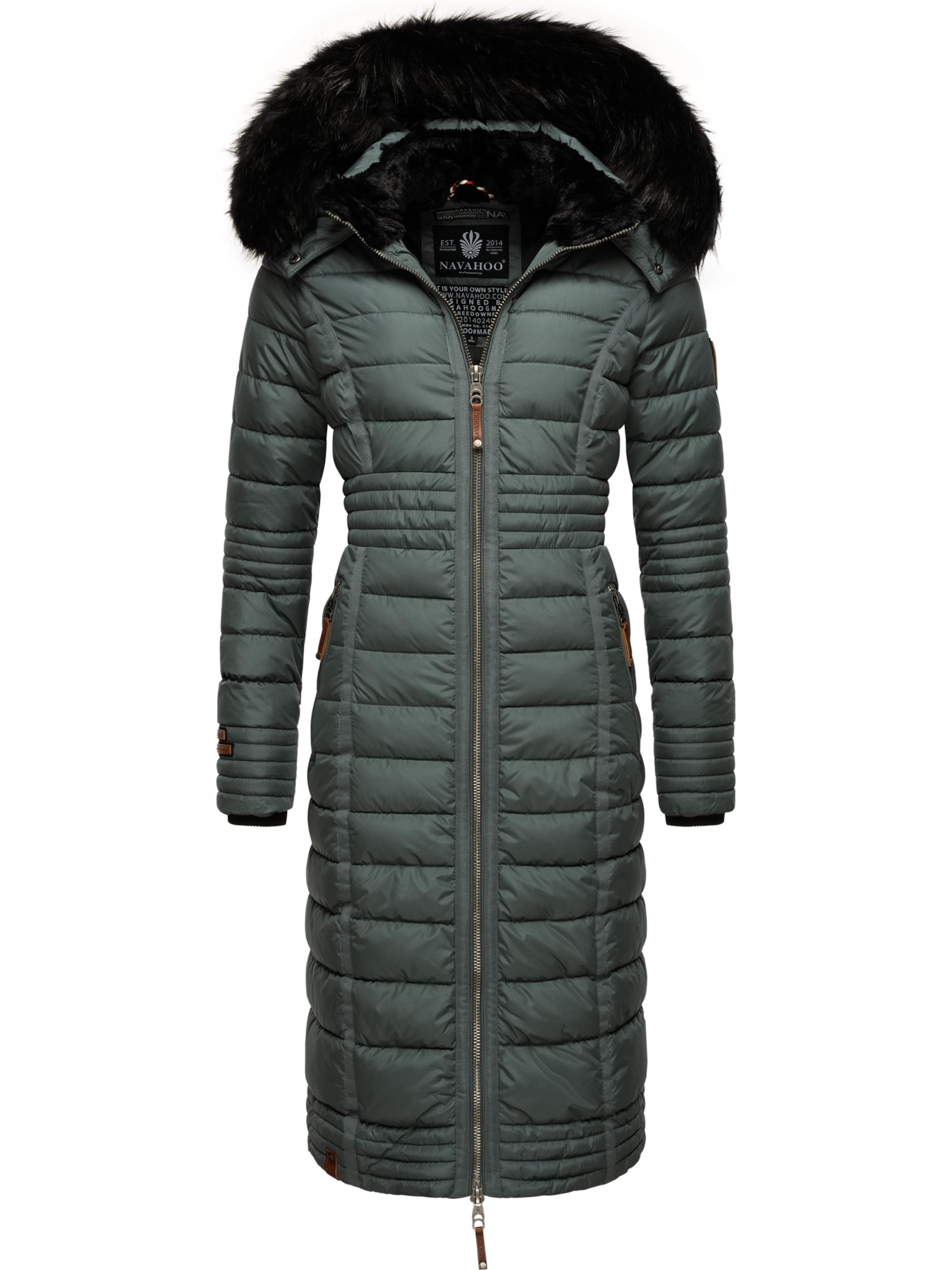 NAVAHOO - Sobretudo de inverno 'Umay' em verde: frente