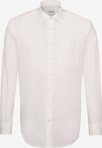 SEIDENSTICKER - Camisa de negocios en blanco: frente