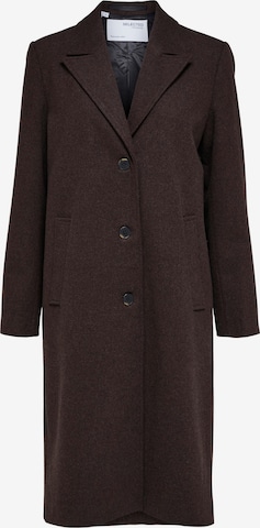 SELECTED FEMME Between-Seasons Coat 'Alma' in Brown: front