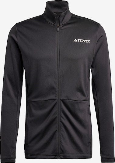 ADIDAS TERREX Funktionsfleecejacke in schwarz / weiß, Produktansicht