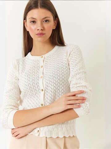 Cardigan Bianco Lucci en beige