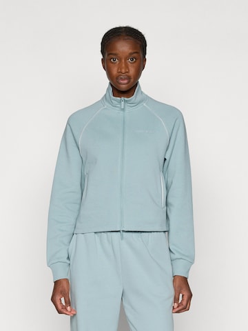 ONLY PLAY Athletic Zip-Up Hoodie in Blue: front