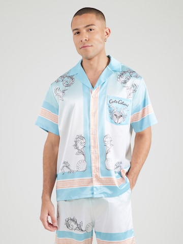 Carlo Colucci Comfort Fit Skjorte i blå: forside