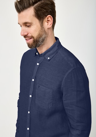 REDPOINT Regular Fit Hemd in Blau