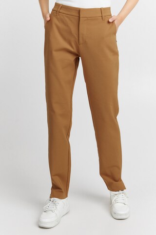 PULZ Jeans Regular Pants 'Bindzy' in Brown: front