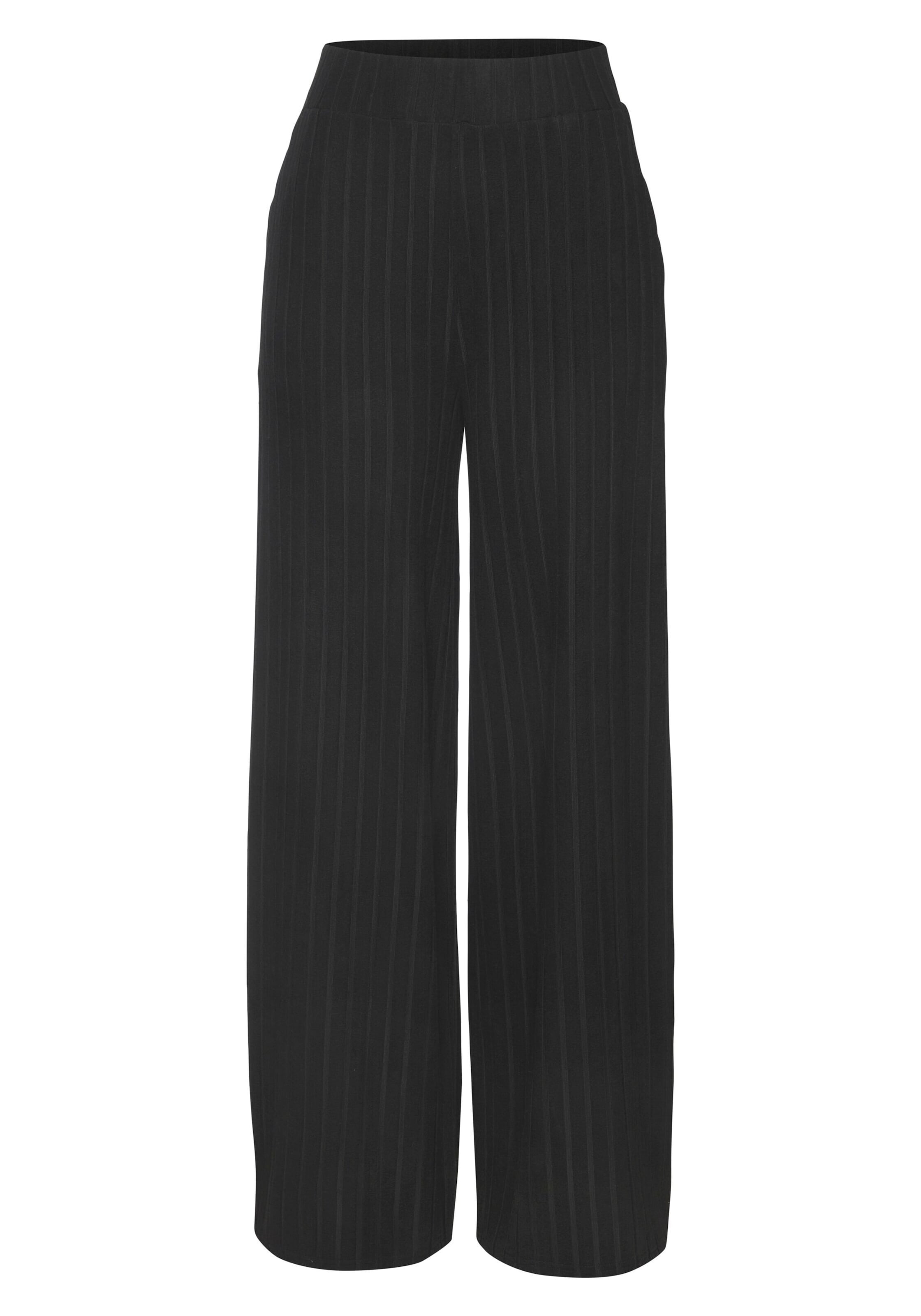 VIVANCE by LASCANA - Pierna ancha Pantalón en negro: frente