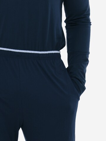 Mey Long Pajamas 'Dry Cotton' in Blue
