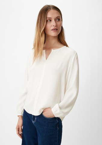 comma casual identity Blouse in Wit: voorkant