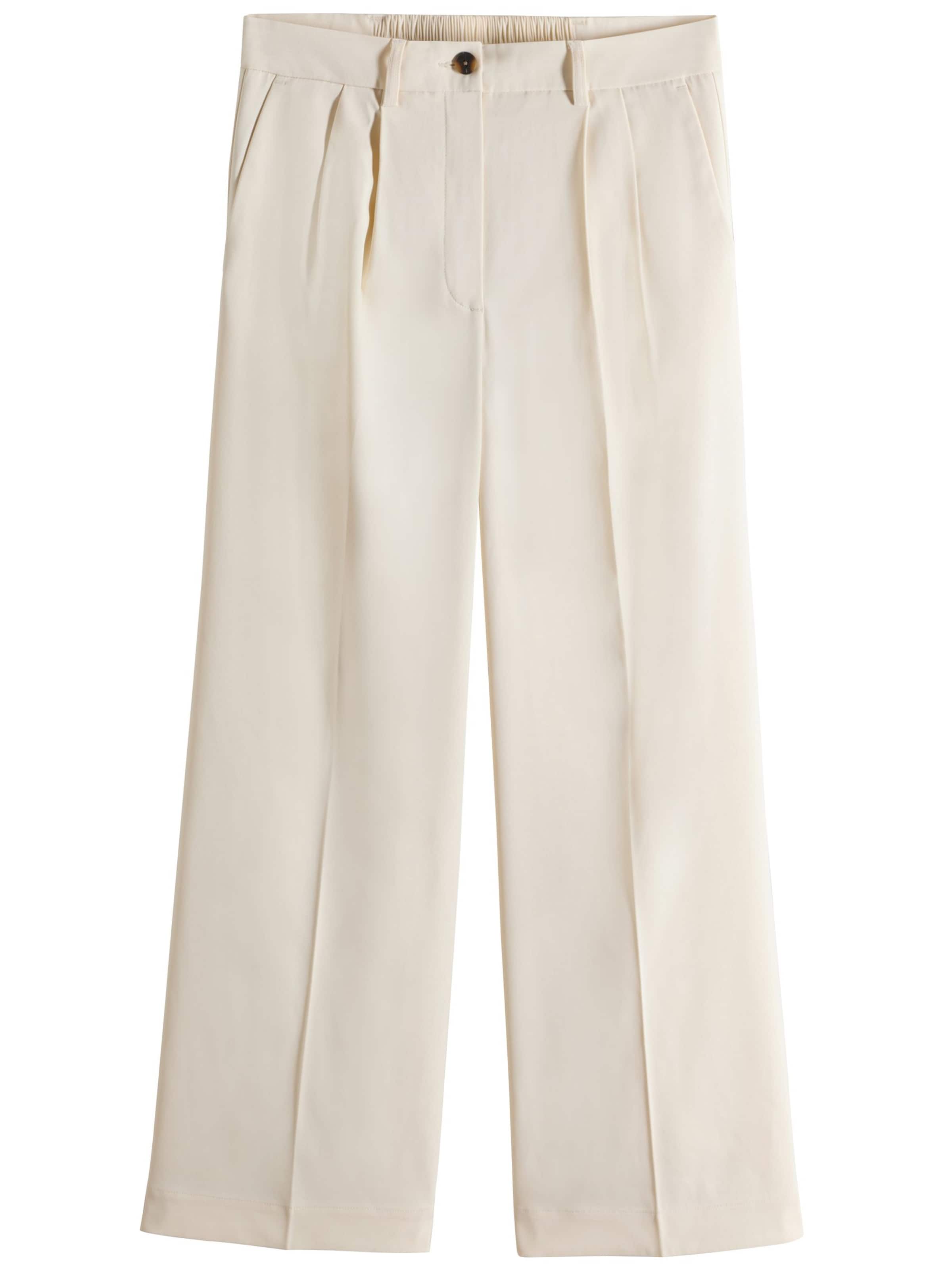 Wide leg Pantaloni con piega frontale di The Set in beige