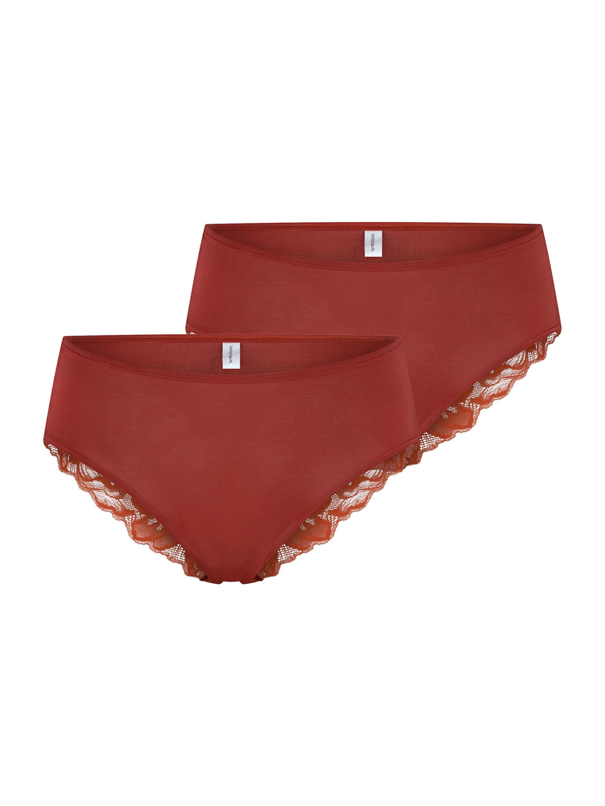 SCHIESSER Slip ' Unique Premium ' en orange foncé / rouge rouille, Vue avec produit