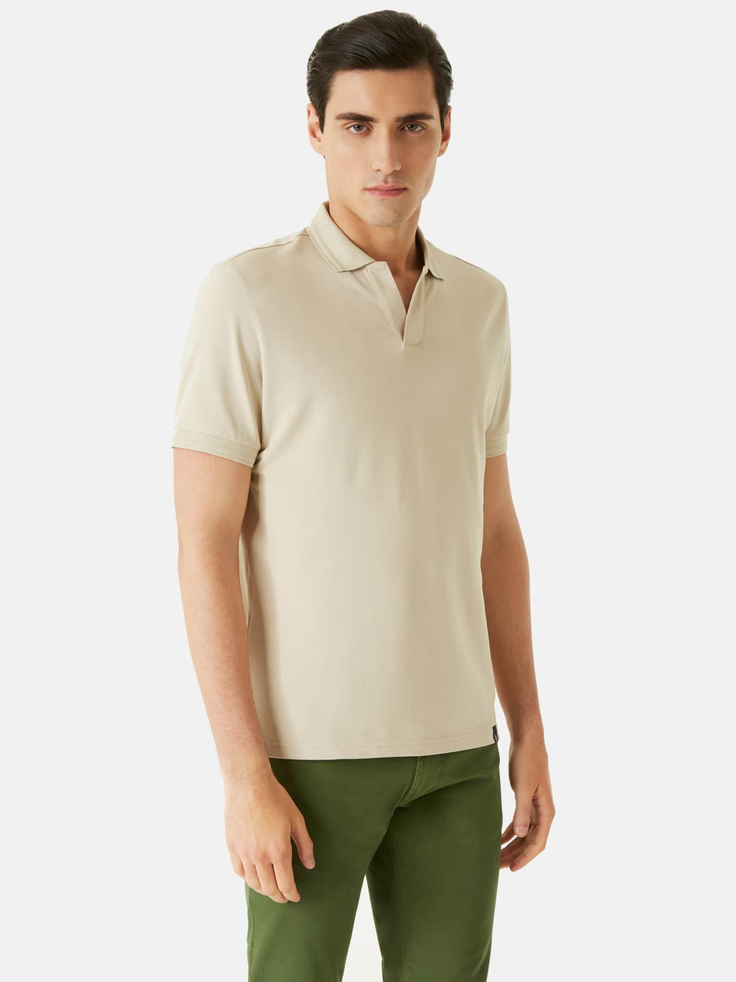 Männer Shirts Boggi Milano T-Shirt in Cappuccino - ZU30828 Männer Shirts Boggi Milano T-Shirt in Cappuccino - ZU30828