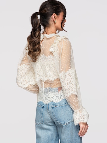 Ombre Blouse in Beige