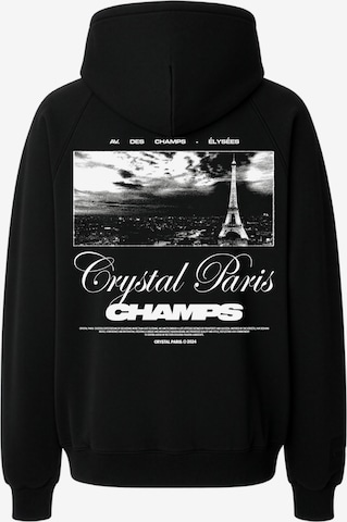Crystal Paris Sweatshirt 'Laville' in Black: front