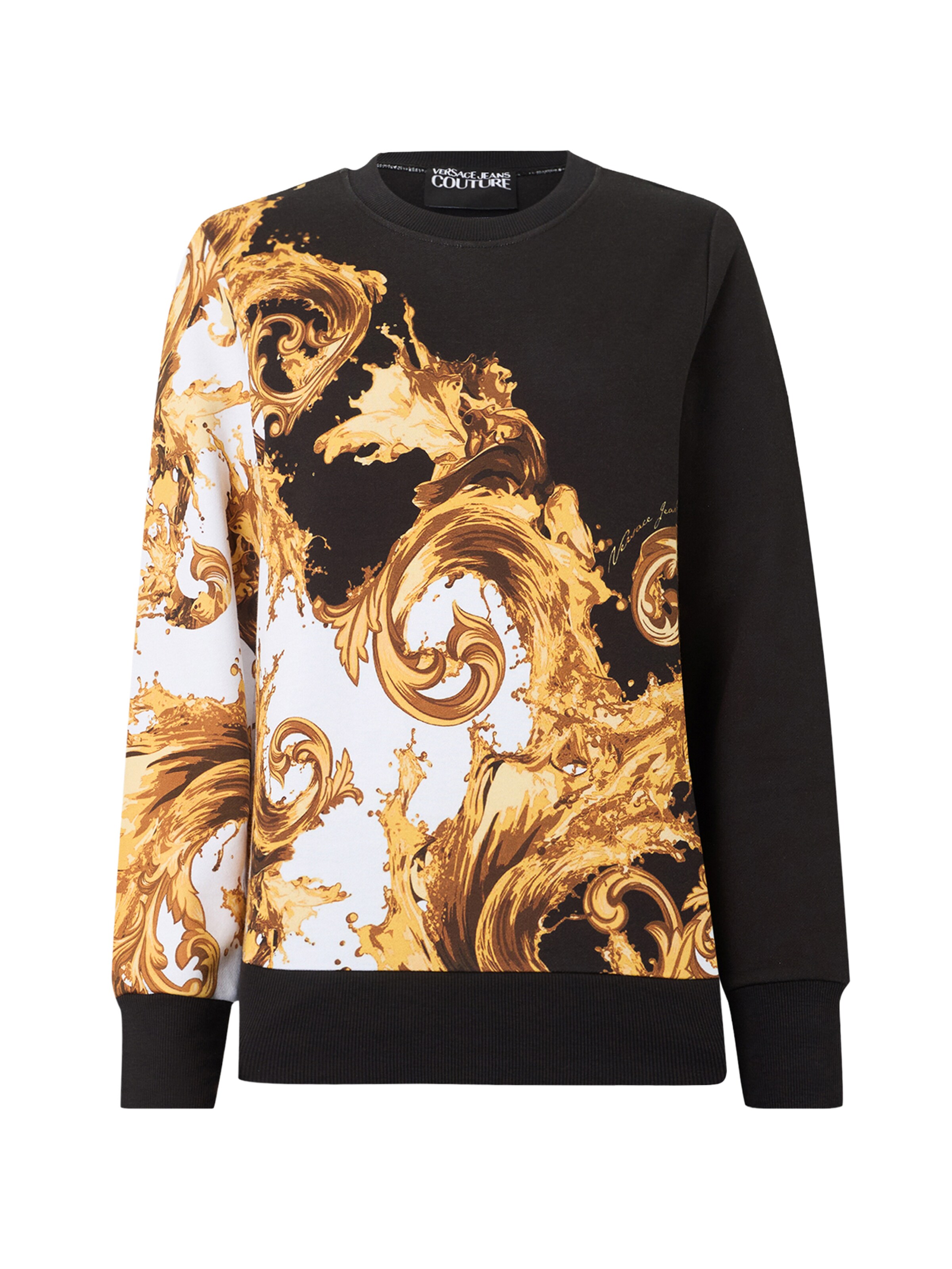 Versace Jeans Couture Sweatshirt in Zwart: voorkant