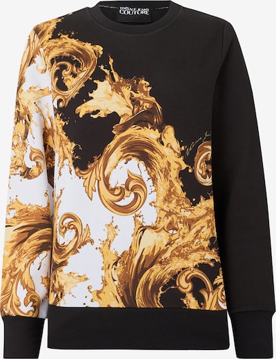Versace Jeans Couture Collegepaita koossa XS värissä suklaa / keltainen / musta / villanvalkoinen, Tuotenäkymä