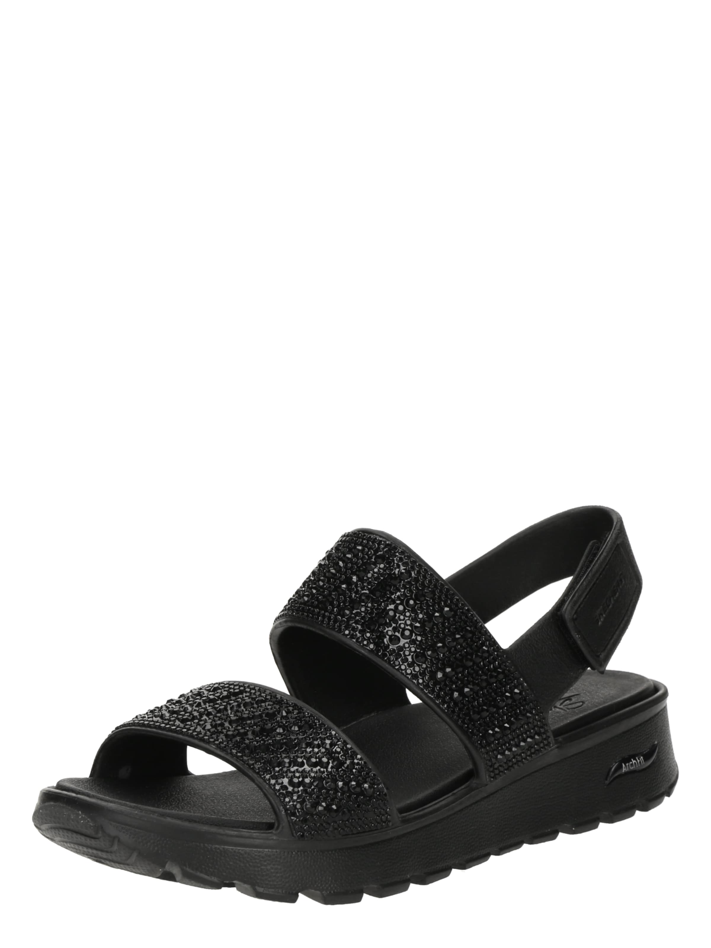 Sandales SKECHERS en noir : devant