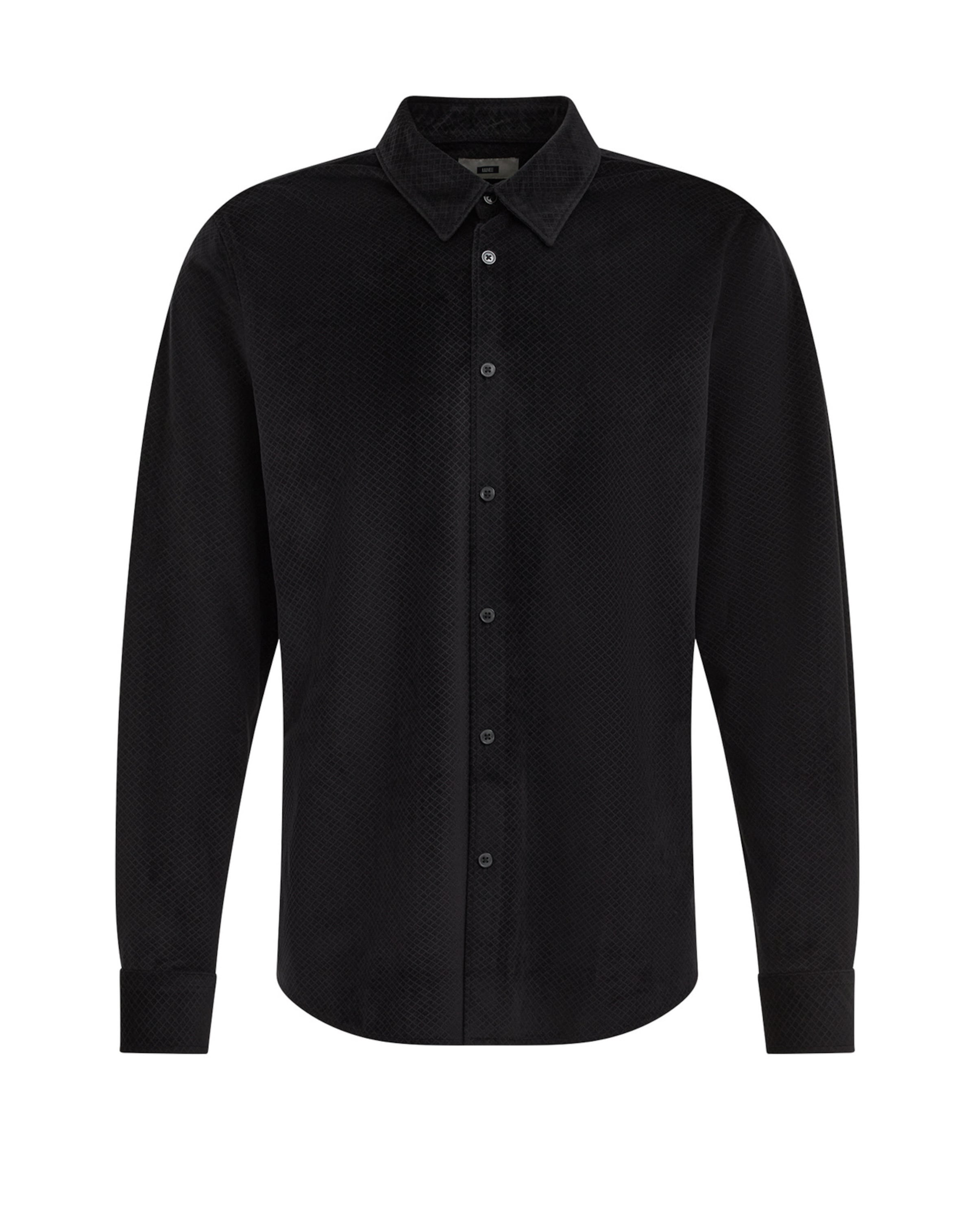 WE Fashion Tavaline suurus Triiksärk, värv must: eest vaates