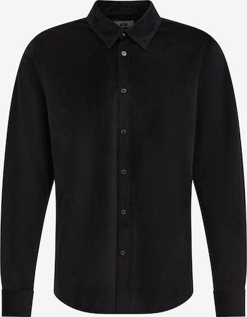 WE Fashion - Ajuste regular Camisa en negro: frente