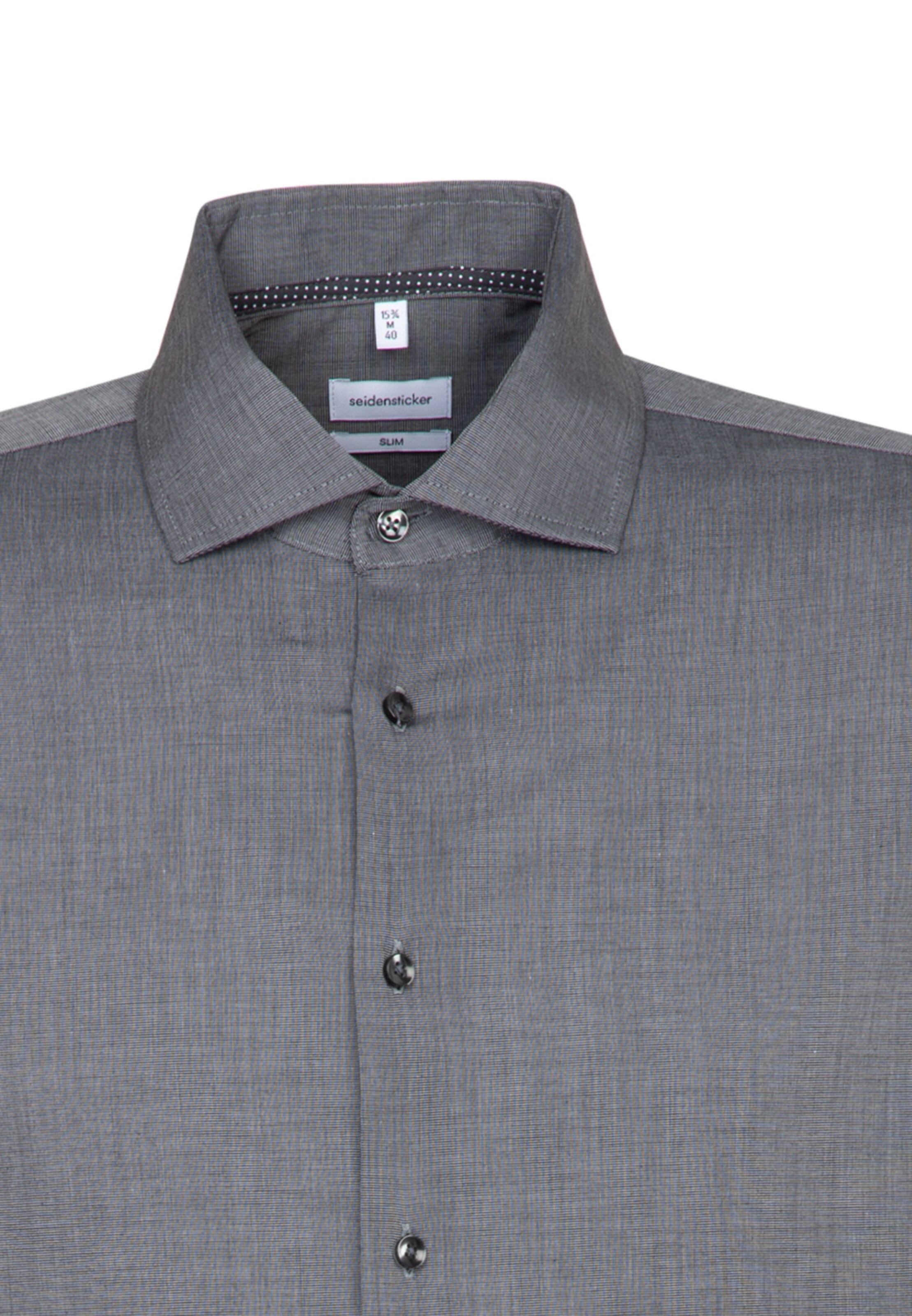 SEIDENSTICKER Slim Fit Hemd in Grau