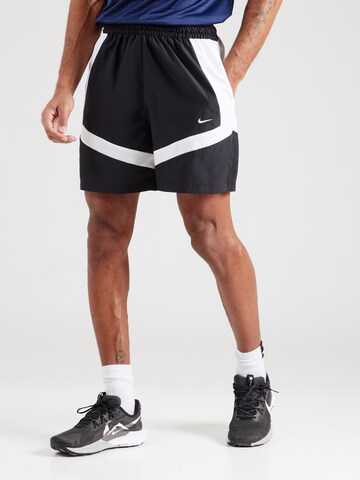 NIKE Ohlapna forma Športne hlače | črna barva: sprednja stran