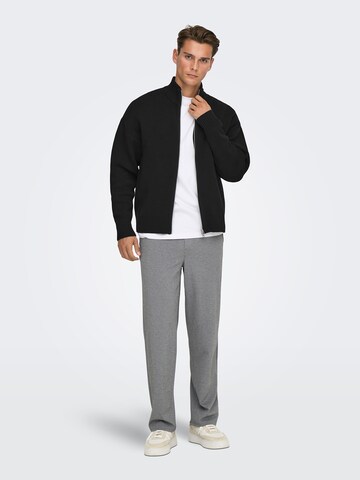 Only & Sons Knit Cardigan 'ONSBLAKE' in Black