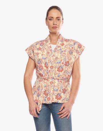 Le Temps Des Cerises Blouse in Orange: front