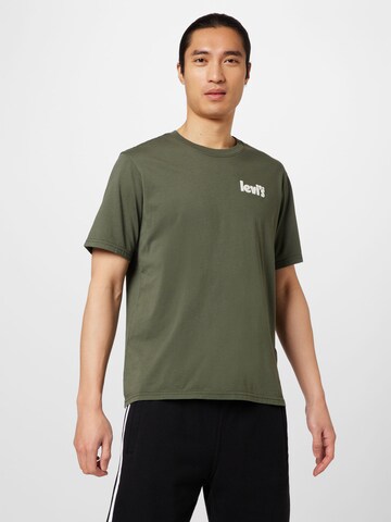 LEVI'S ® Shirt 'Relaxed Fit Tee' in Groen: voorkant