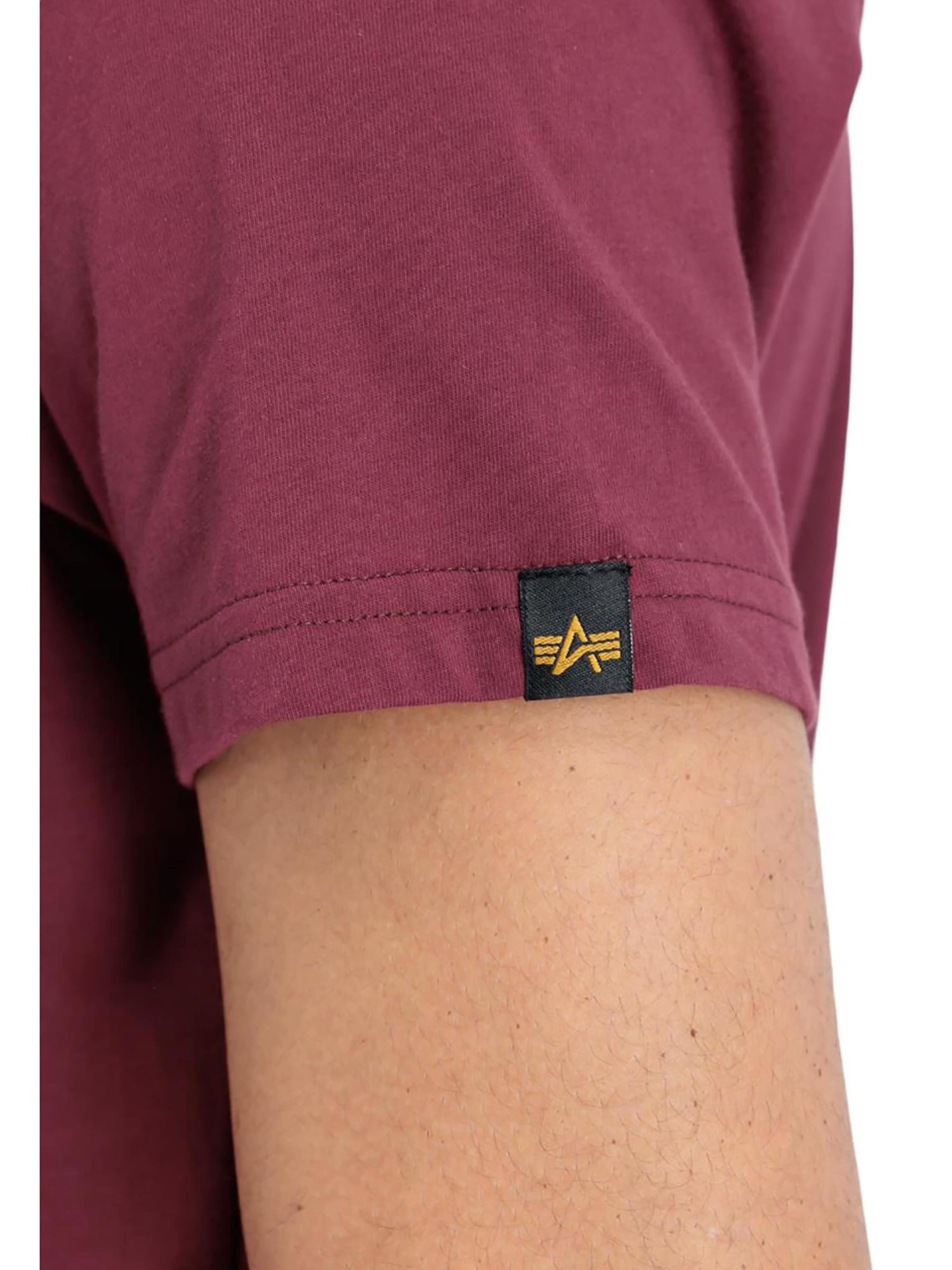 ALPHA INDUSTRIES Majica 'Basic Logo' | rdeča barva