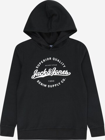 melns Jack & Jones Junior Sportisks džemperis 'STANLI': no priekšpuses