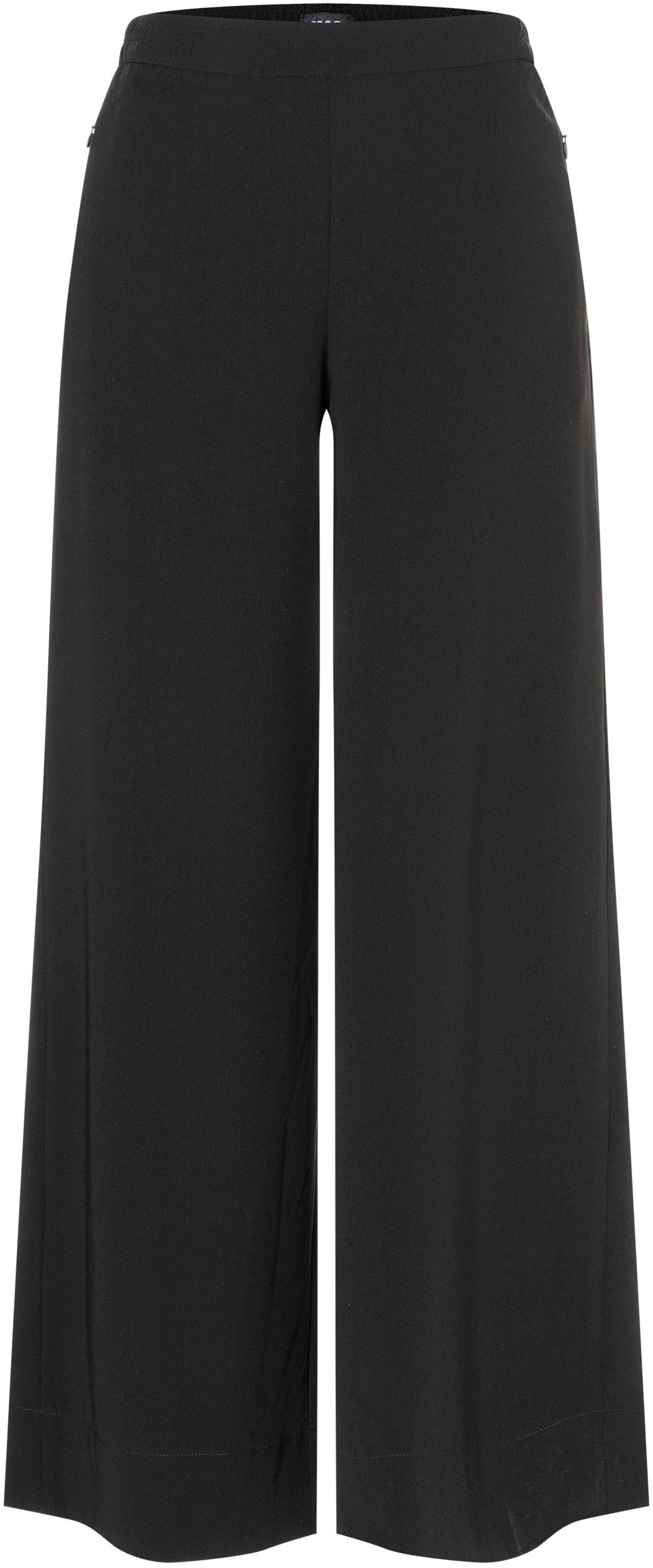 MAC Wide Leg Hose in Schwarz: Vorderseite