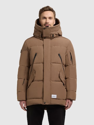 khujo Winterjas 'Kanf2' in Bruin: voorkant