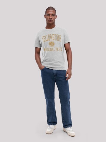 T-Shirt 'US National Parks Yellowstone Wyoming' F4NT4STIC en gris