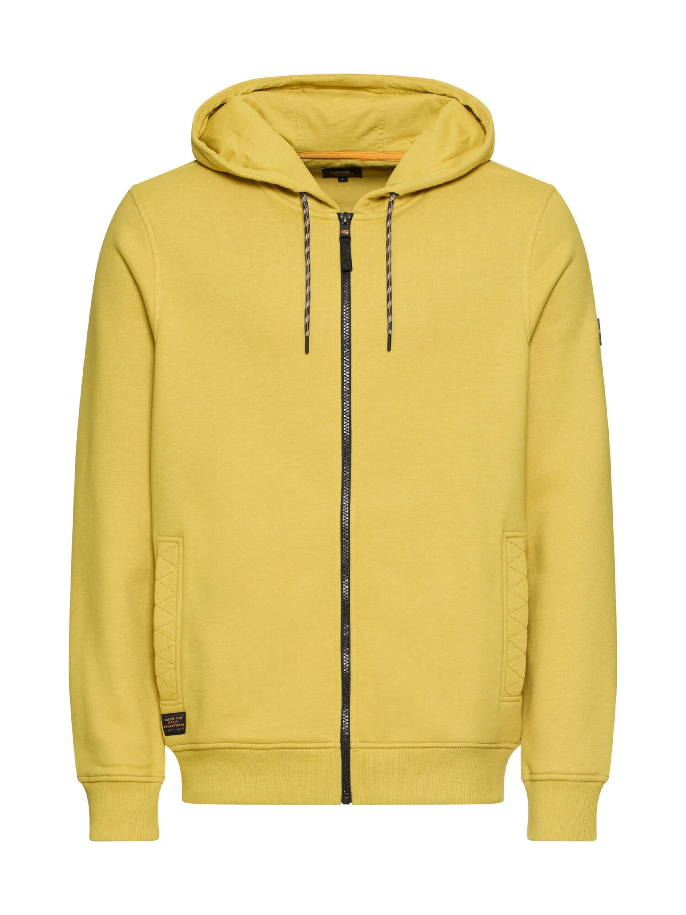 CAMEL ACTIVE Zip-Up Hoodie in Yellow: front