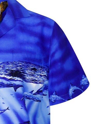 KY's Regular fit Button Up Shirt 'Delfine' in Blue
