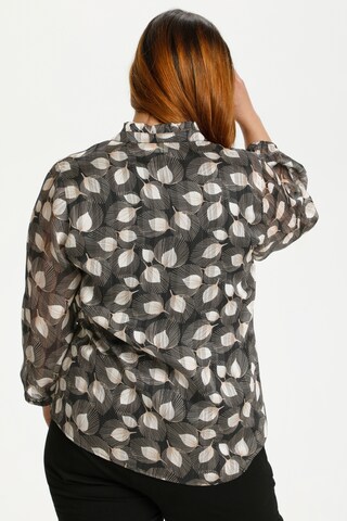 KAFFE CURVE Bluse 'Denice' in Schwarz
