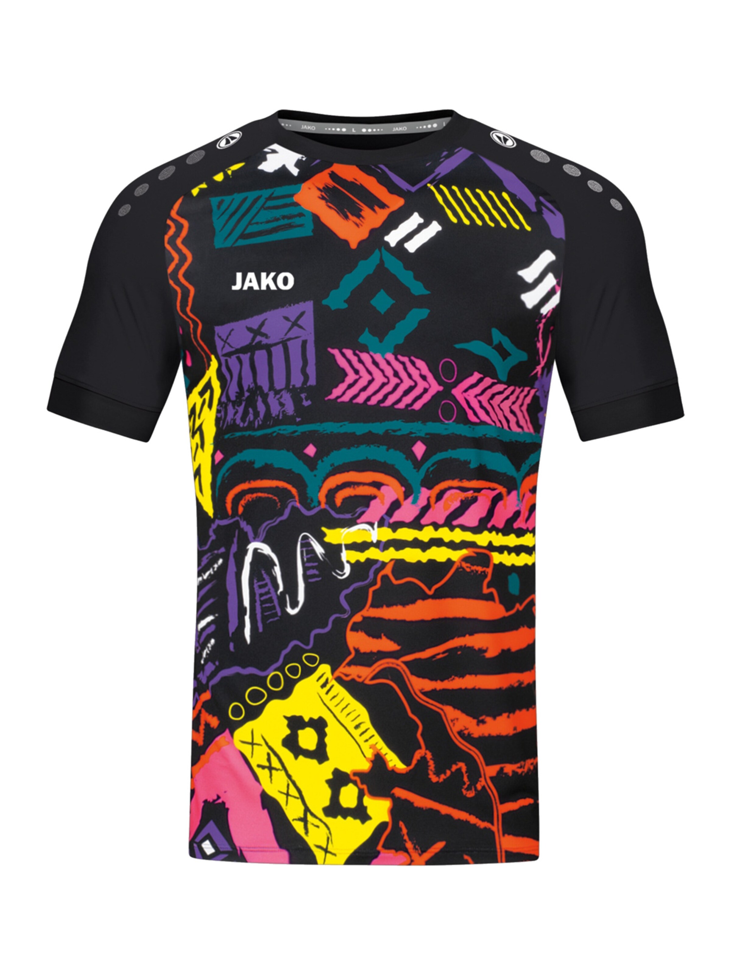 JAKO Performance Shirt 'Tropicana' in Black: front