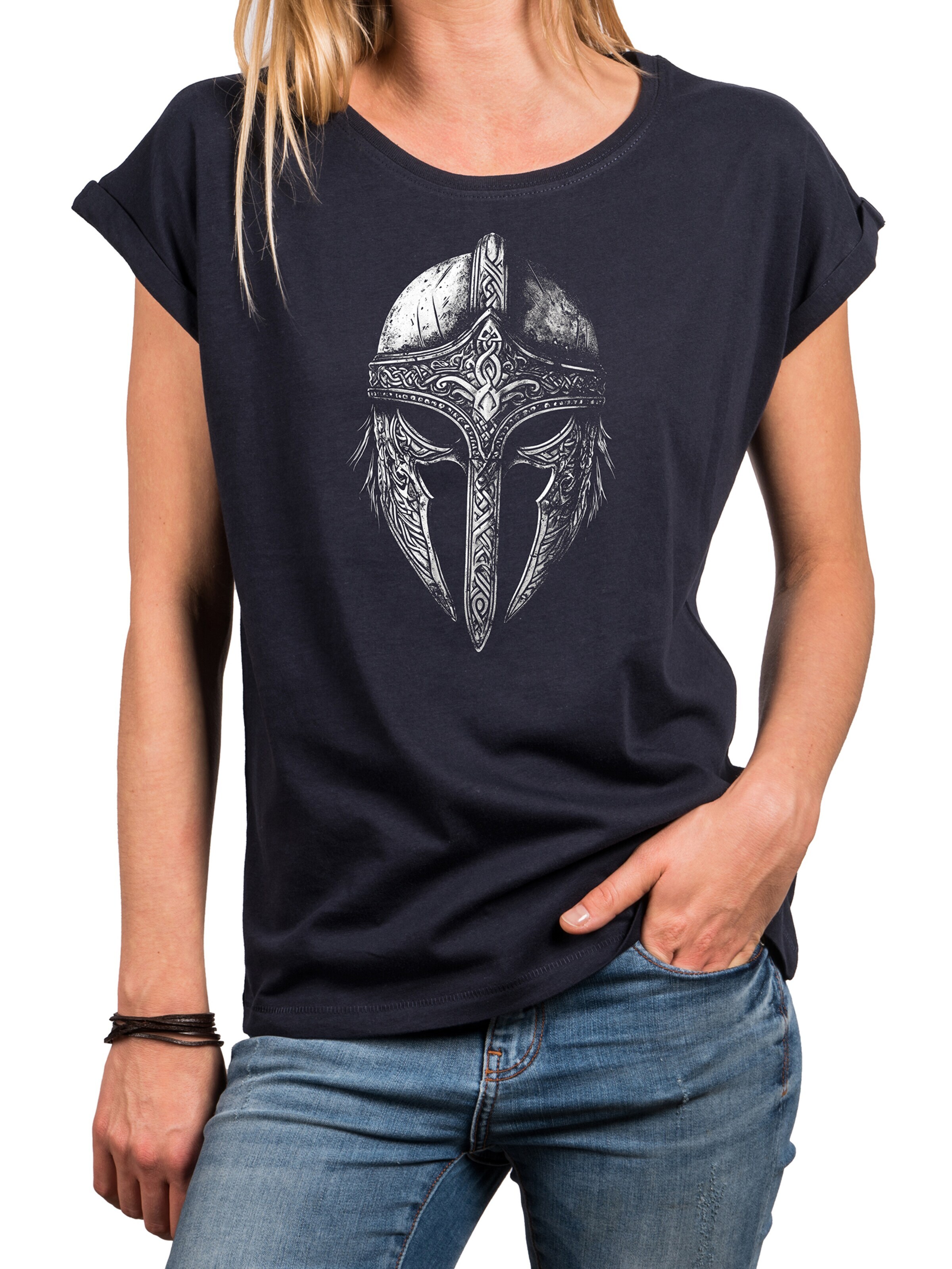 MAKAYA Shirt 'Vikinger Helm'‌‌‌‌‌ in Blau